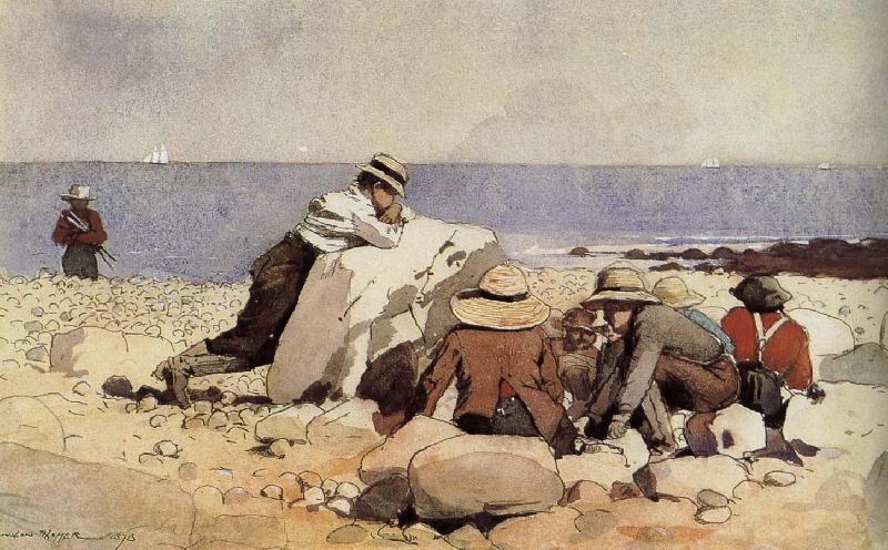 Winslow Homer Baked clams grind Spain oil painting art
